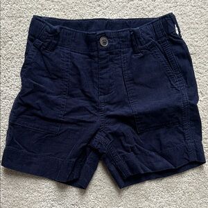 Janie and Jack Dark Blue Corduroy Shorts